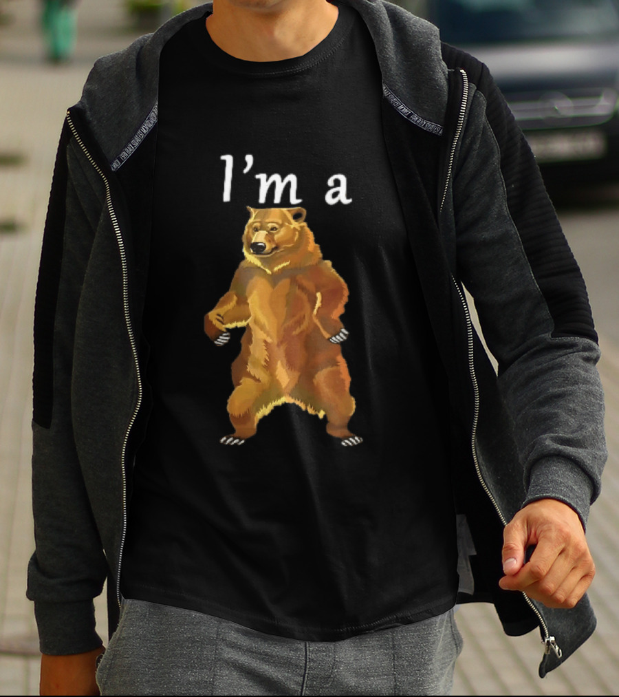 I'm A Standing Brown Grizzly Bear With Open Paws On Hind Legs T-Shirt