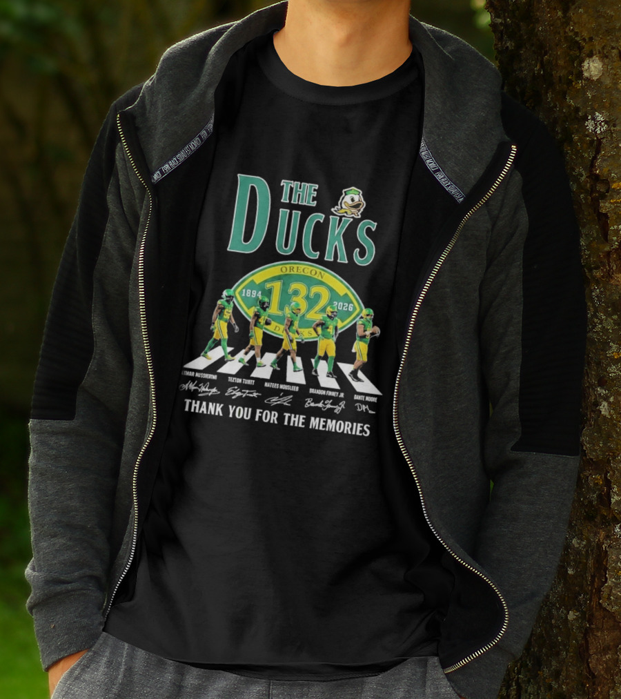 Oregon Ducks 132nd Anniversary 1894 2026 Abbey Road Thank You For The Memories T-Shirt