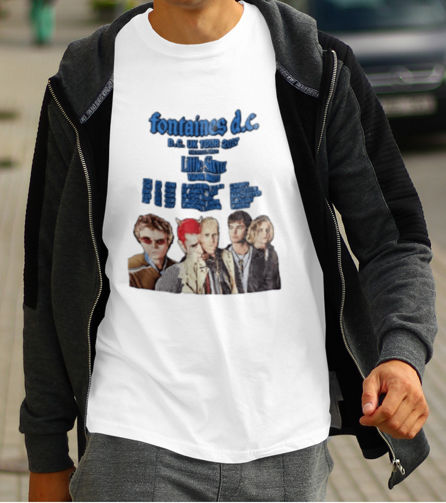 Fontaines D.C. UK Tour 2027 Summer Headline Tour Blue T-Shirt
