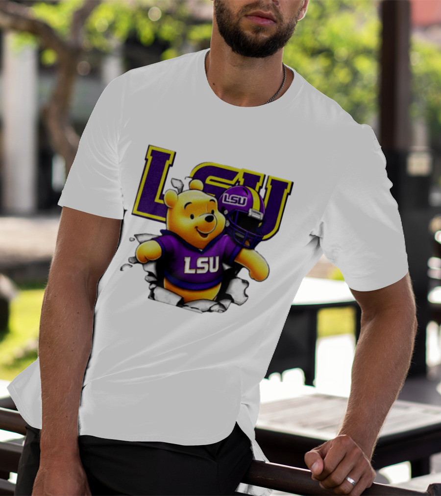 LSU Tigers Winnie The Pooh Football Team T-Shirt