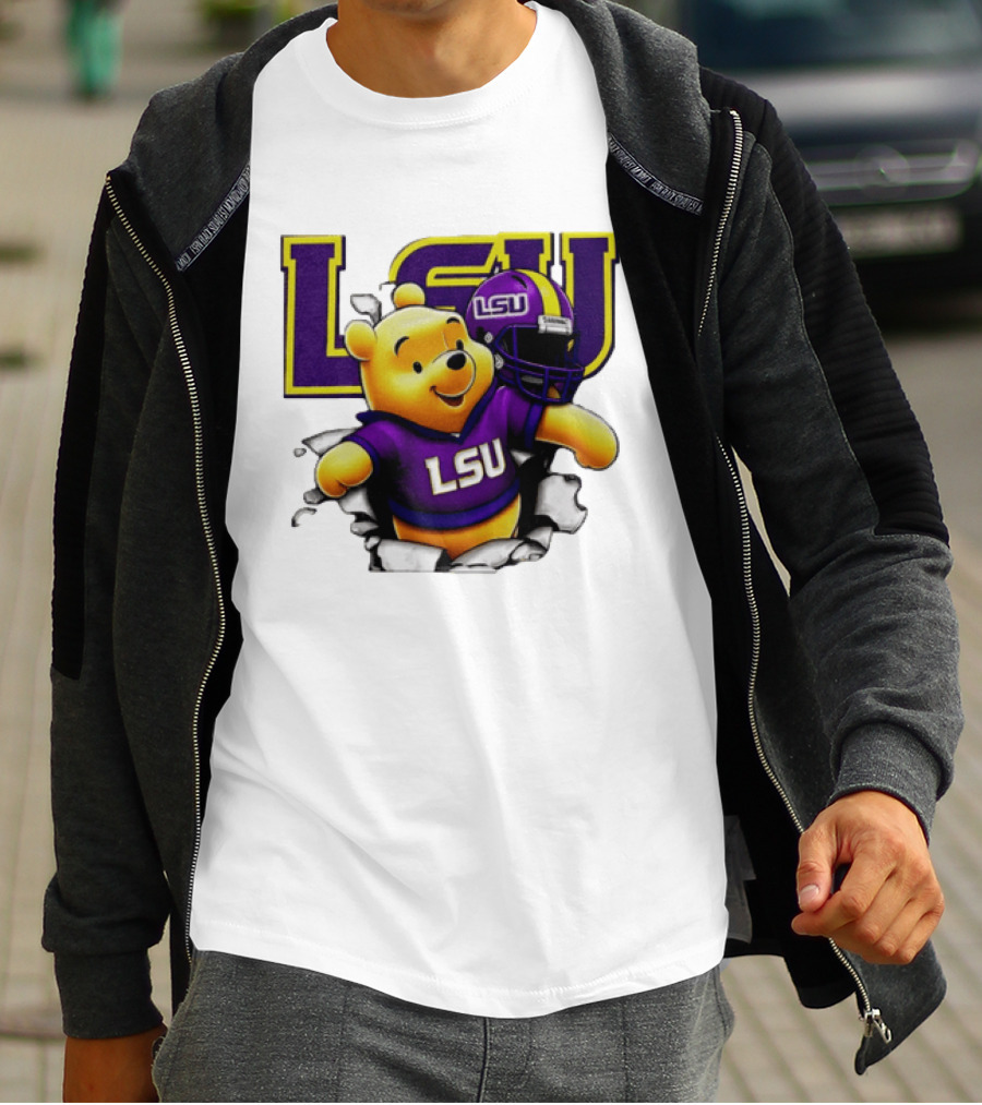 LSU Tigers Winnie The Pooh Football Team T-Shirt
