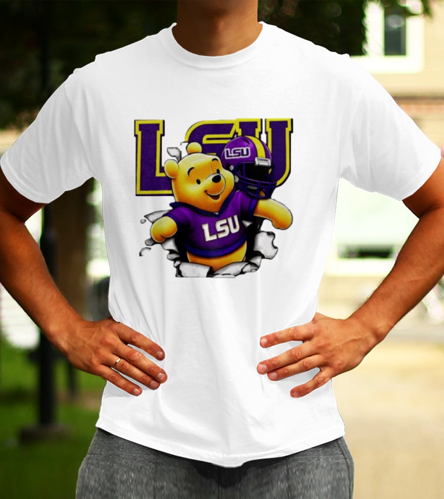 LSU Tigers Winnie The Pooh Football Team T-Shirt