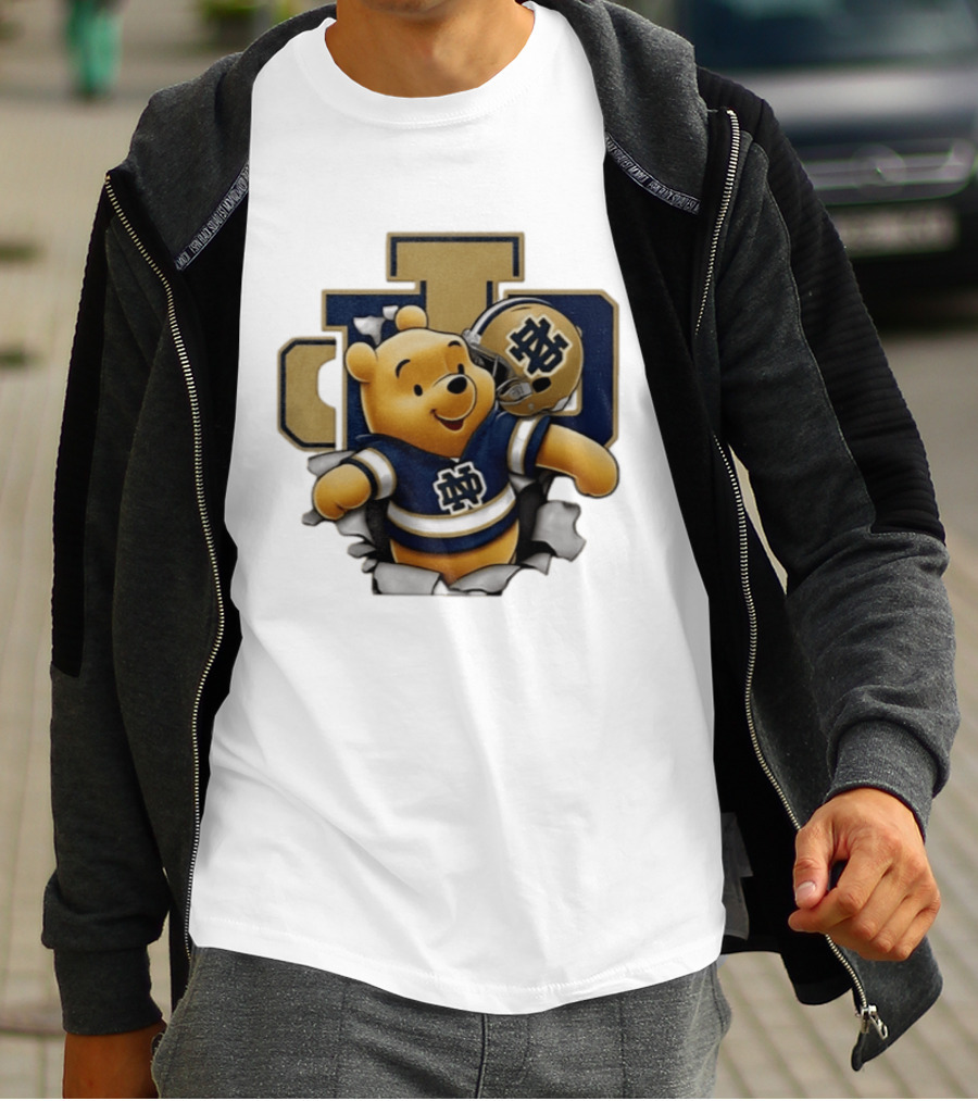 Notre Dame Fighting Irish Winnie The Pooh Football Fan Gear T-Shirt