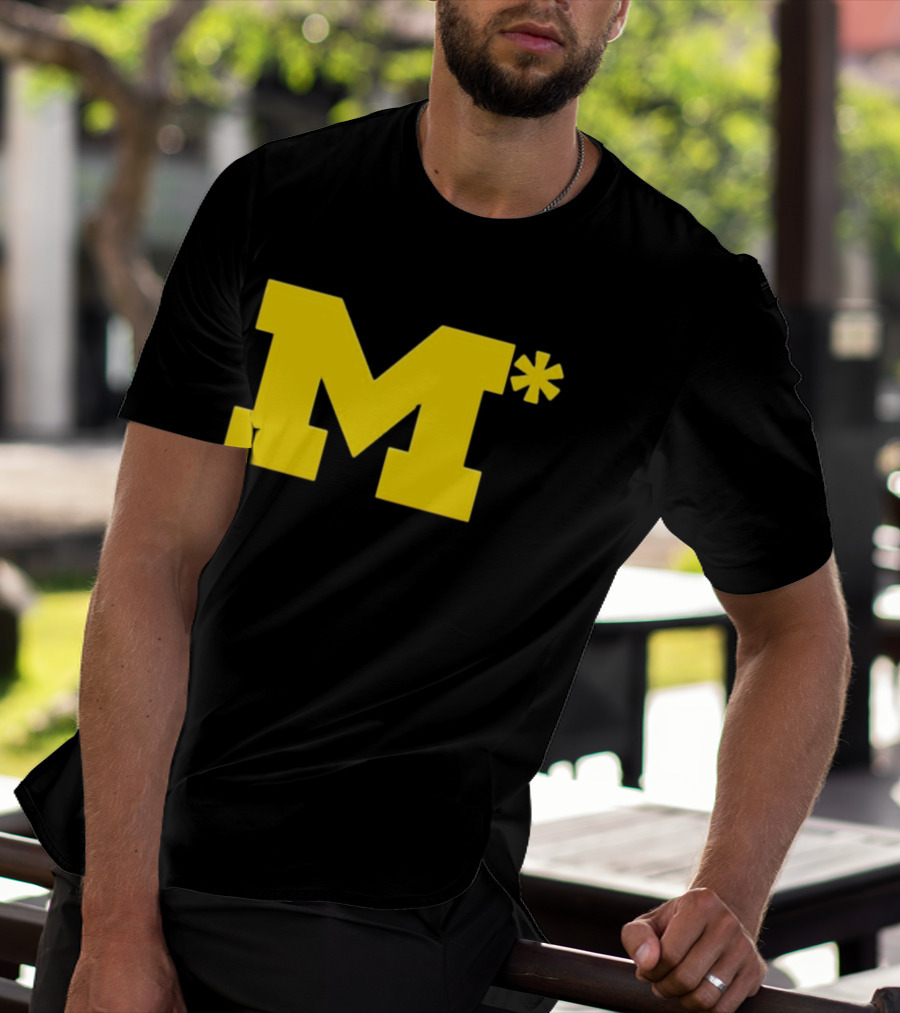 Michigan Wolverines M Asterisk 0.01 Seconds T-Shirt