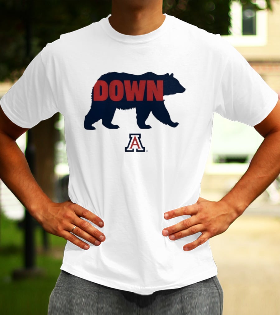 Arizona Wildcats Bear Down 2026 NCAA Men's Basketball Bear Silhouette A T-Shirt