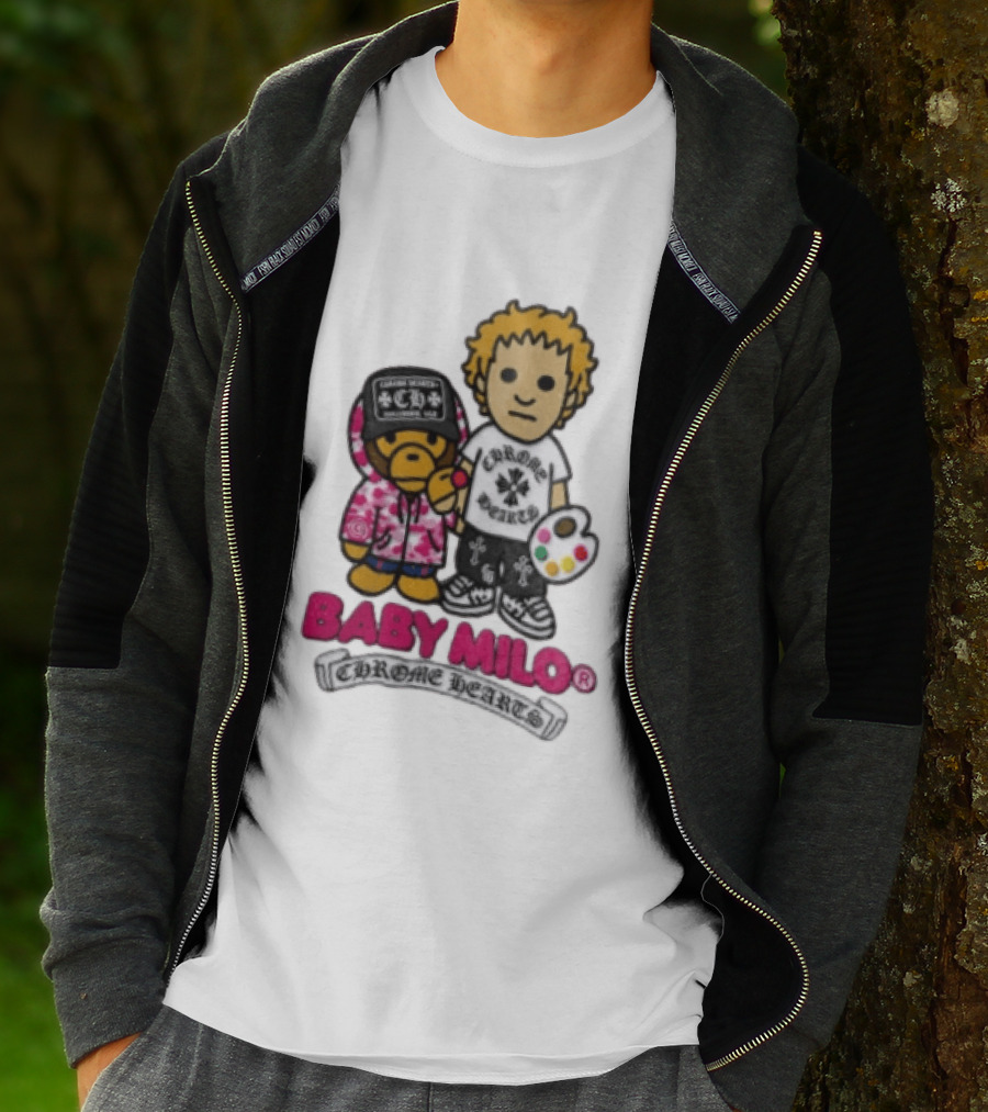 Baby Milo Chrome Hearts Collaboration Graphic Characters T-Shirt