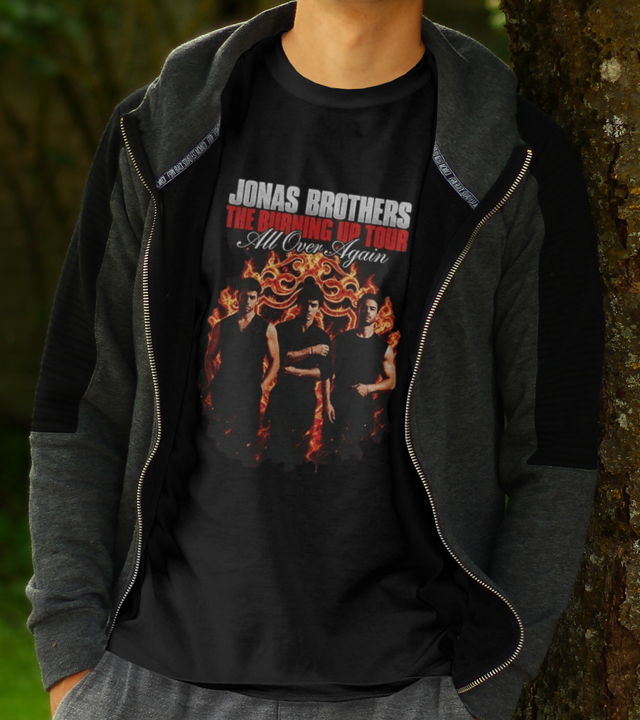 Jonas Brothers Burning Up Tour All Over Again 2026 Music Concert T-Shirt