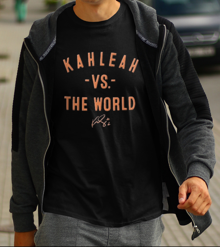 Kahleah Vs The World Orange Arched Lettering T-Shirt