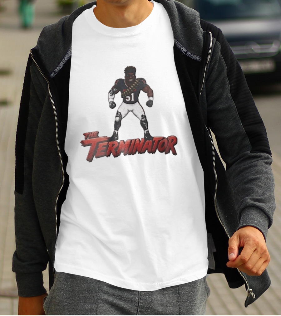 Houston Texans The Terminator Cyborg 51 Football Player T-Shirt