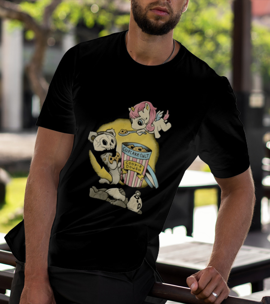Cupcake Cult Cookie Dough Unicorn Skull Bear T-Shirt