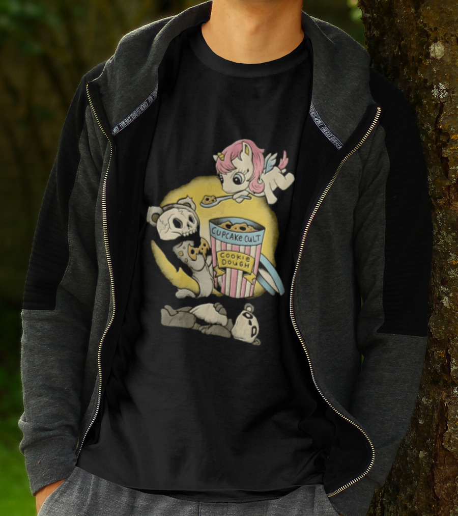 Cupcake Cult Cookie Dough Unicorn Skull Bear T-Shirt