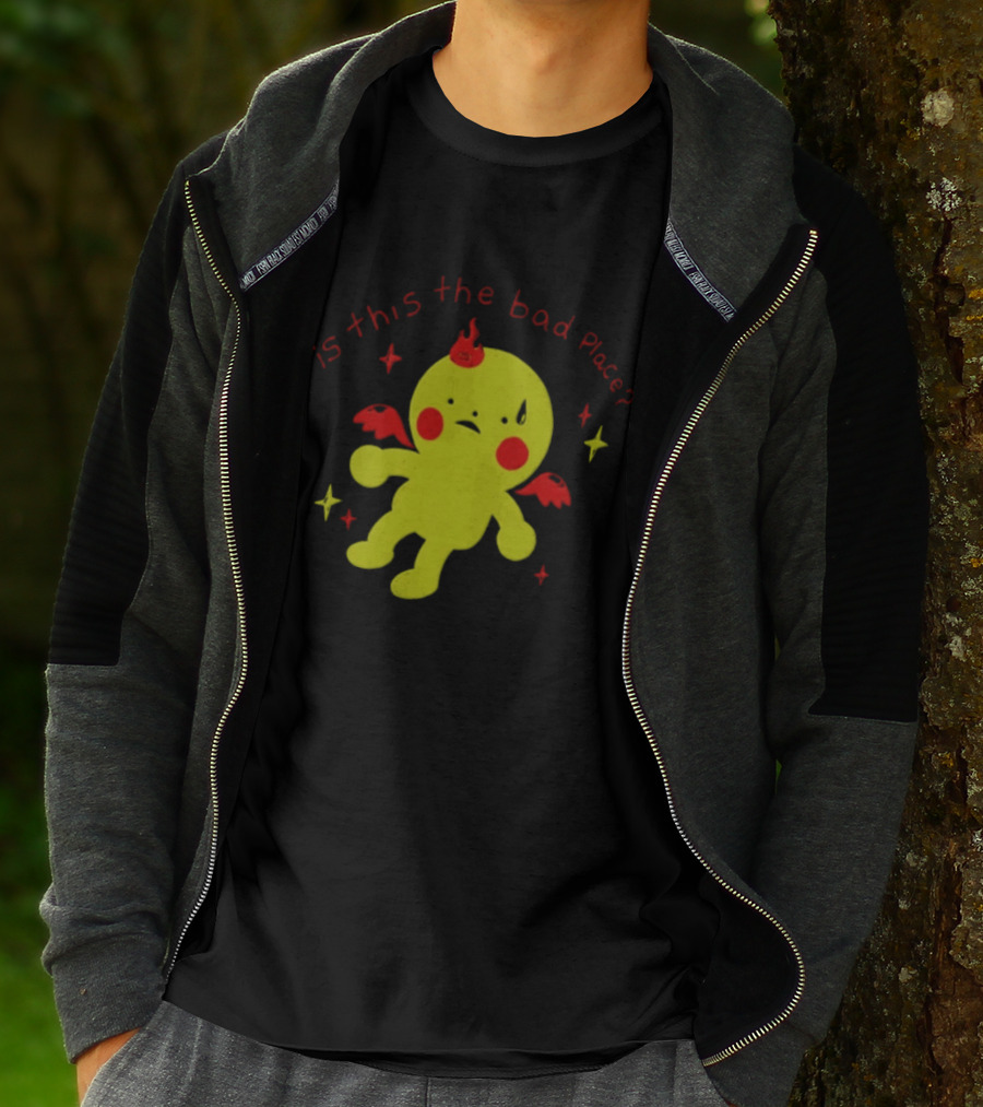 Is This The Bad Place Demon Creature Red Wings Yellow T-Shirt
