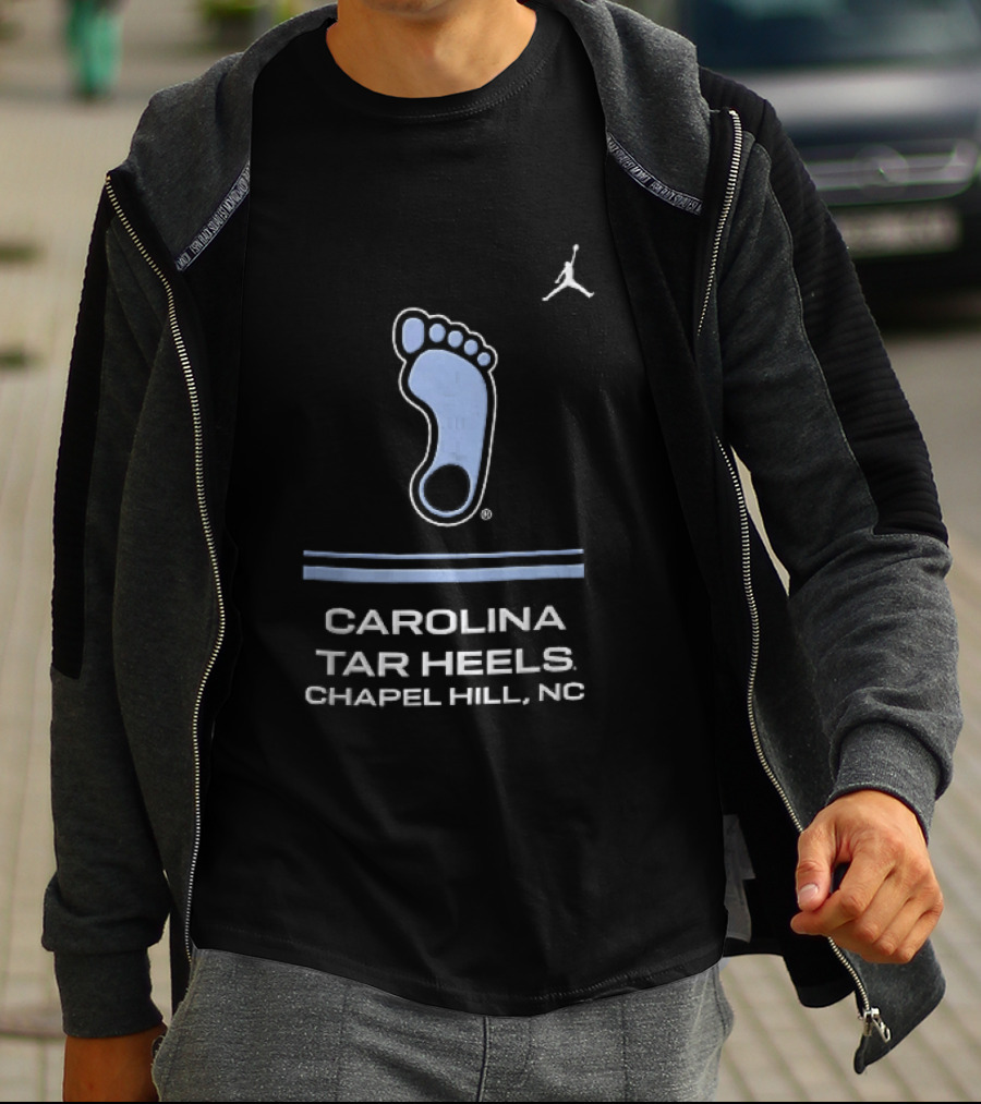 Carolina Tar Heels Chapel Hill NC Foot Horizontal Lines Jordan T-Shirt