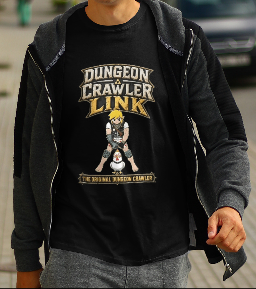 Dungeon Crawler Link The Original Dungeon Crawler Hero Heart Boxers Sunglasses Chicken T-Shirt