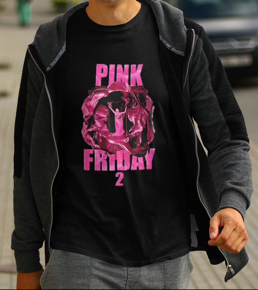 Pink Friday 2 Nicki Minaj Magenta Flowing Silk Fabric T-Shirt