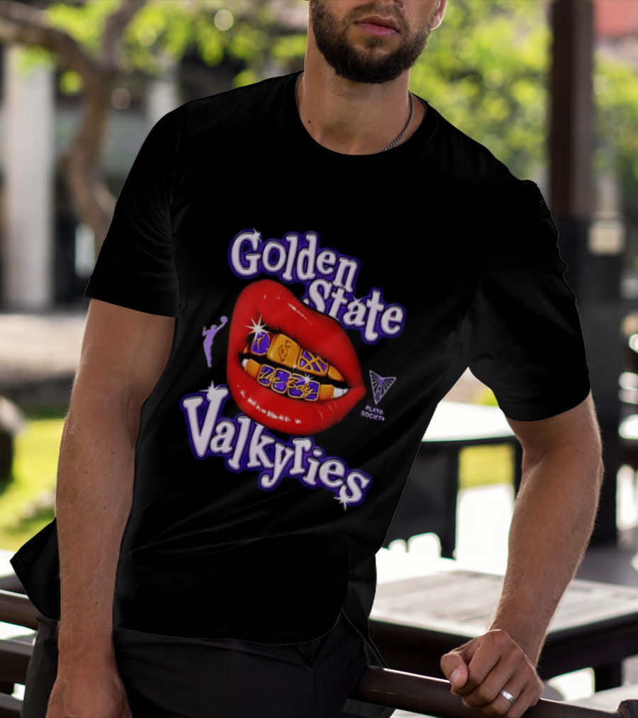 Golden State Valkyries The Bay Playa Society Lip T-Shirt