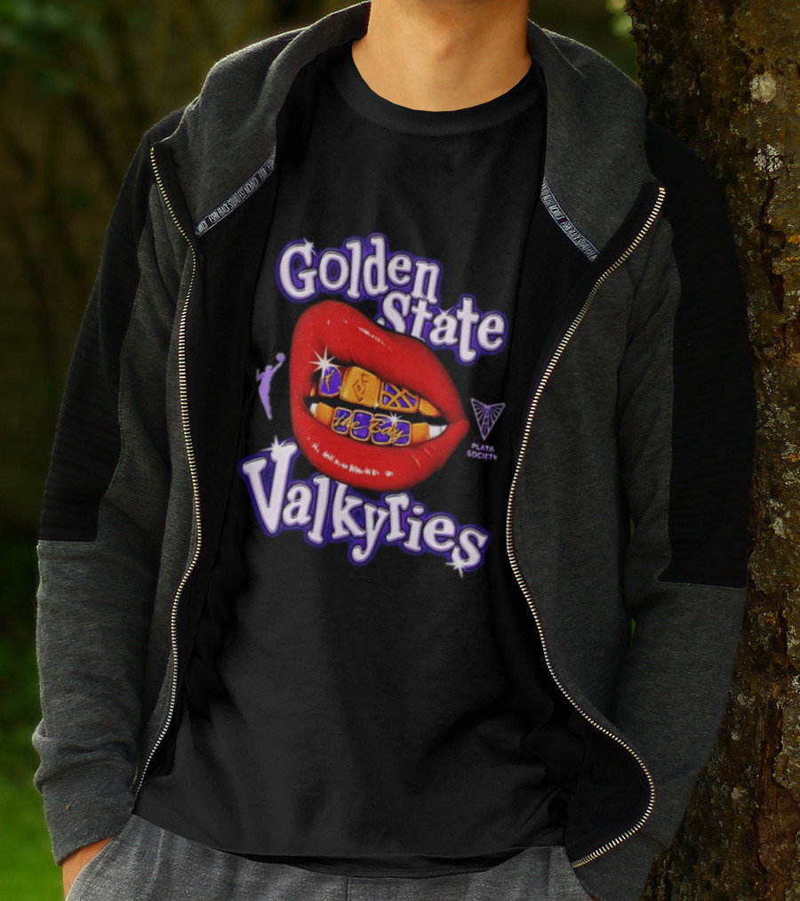 Golden State Valkyries The Bay Playa Society Lip T-Shirt