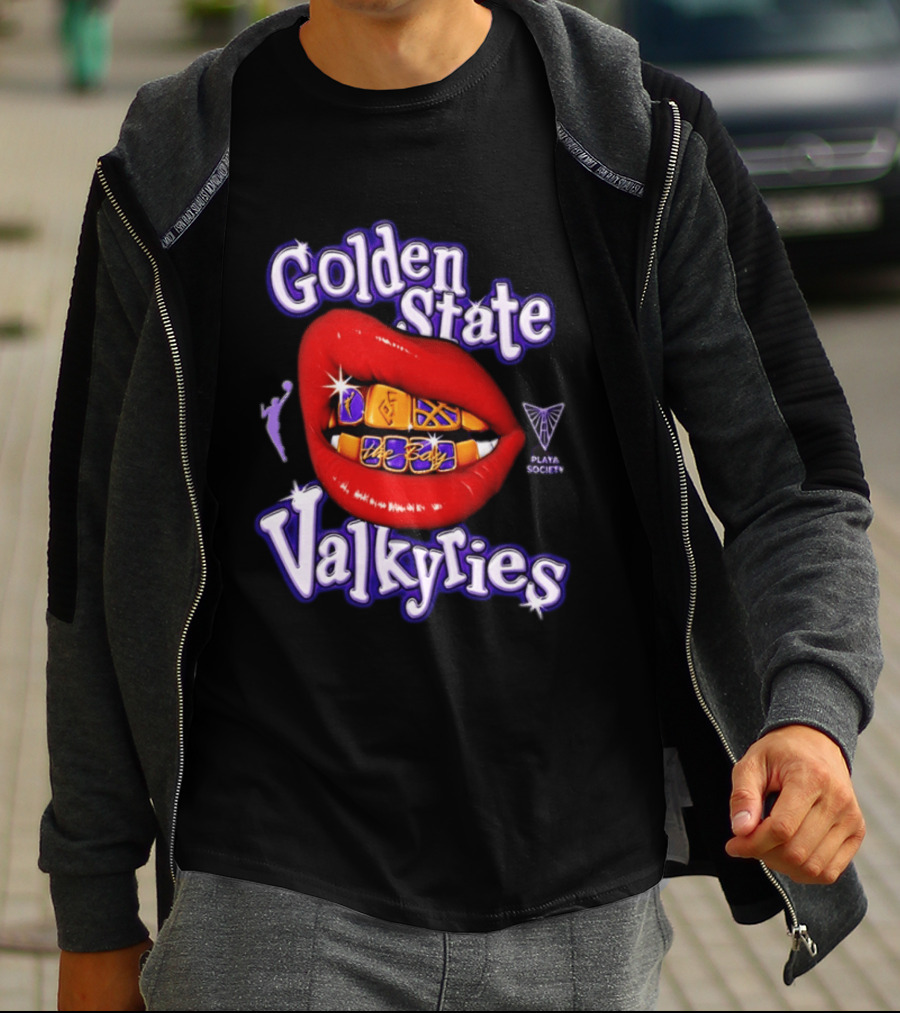 Golden State Valkyries The Bay Playa Society Lip T-Shirt