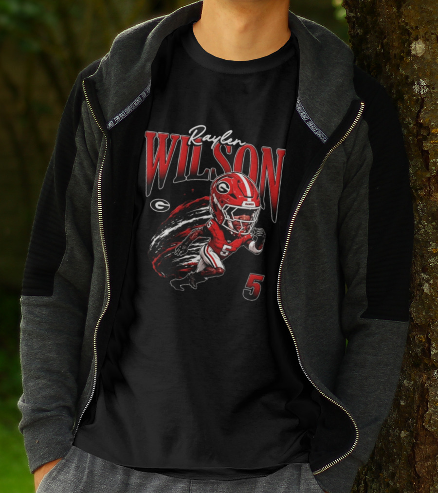Raylen Wilson Georgia Bulldogs NCAA Football Caricature Fan Gear T-Shirt