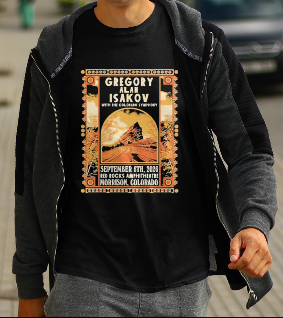 Gregory Alan Isakov With The Colorado Symphony Red Rocks Amphitheatre September 6th 2026 Morrison Colorado T-Shirt