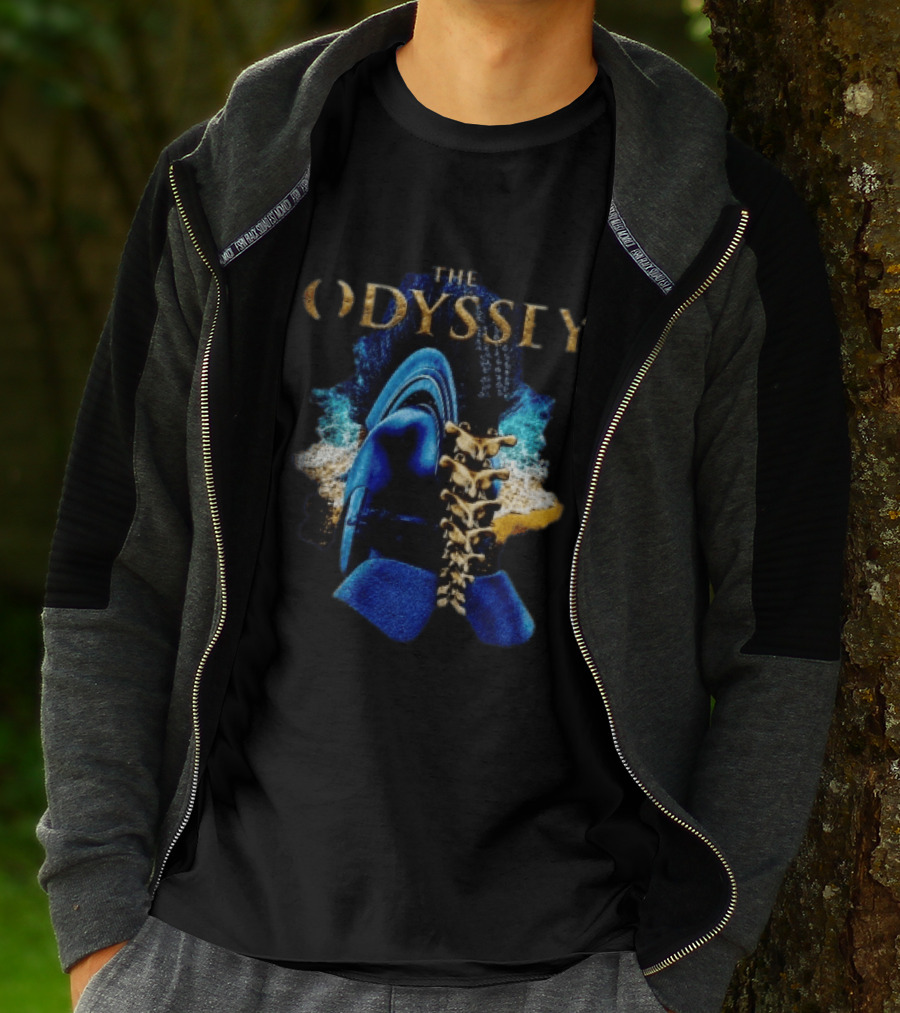 The Odyssey Warrior Helmet Spinal Cord Spine T-Shirt
