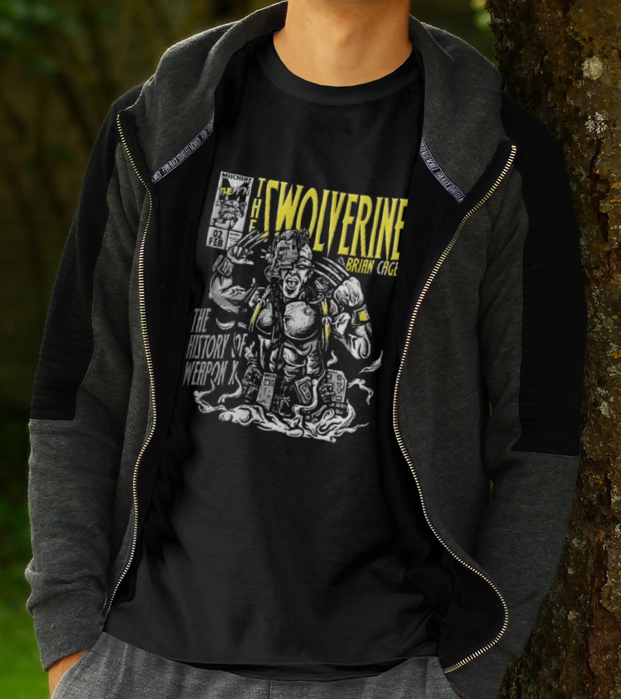 Swolverine Brian Cage History Of Weapon X Muscular Cyborg Claws Comic Cover T-Shirt