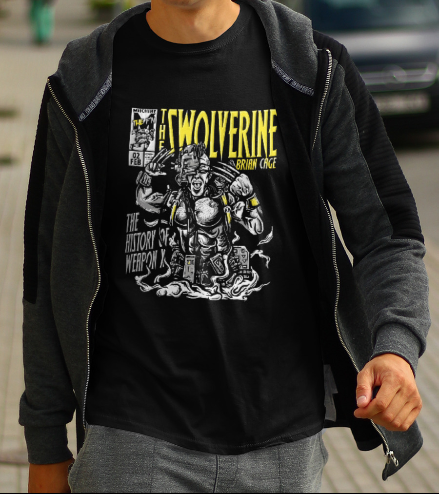 Swolverine Brian Cage History Of Weapon X Muscular Cyborg Claws Comic Cover T-Shirt