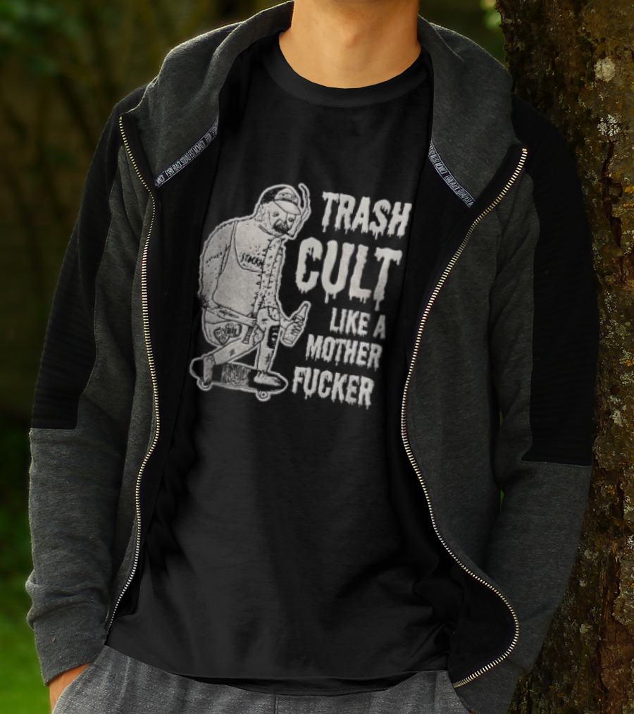 Trash Cult Like A Mother Fucker Skater With Spiked Bat T-Shirt