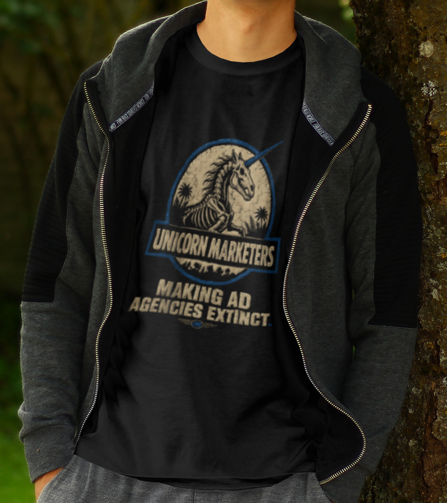 Unicorn Marketers Making Ad Agencies Extinct Skeleton Unicorn T-Shirt
