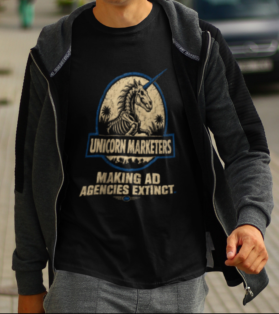 Unicorn Marketers Making Ad Agencies Extinct Skeleton Unicorn T-Shirt