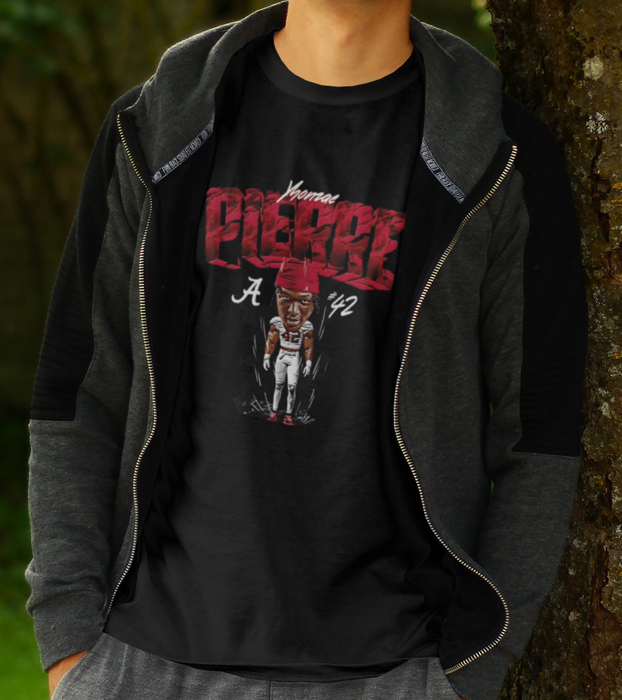 Yhonzae Pierre Alabama Crimson Tide #42 Football Player T-Shirt