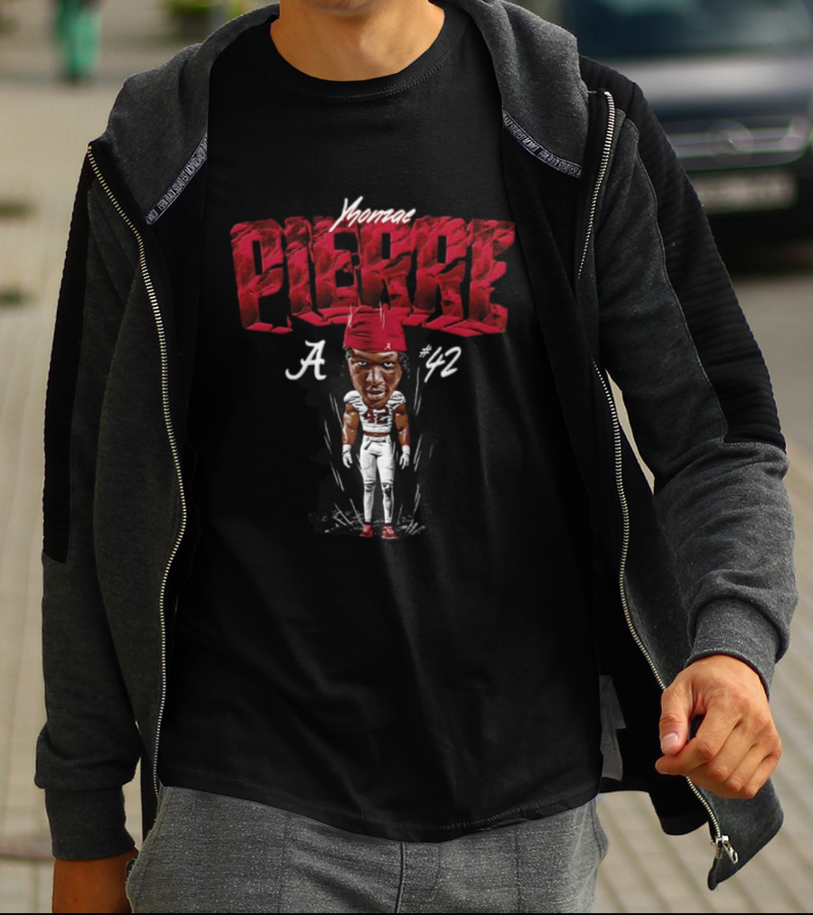 Yhonzae Pierre Alabama Crimson Tide #42 Football Player T-Shirt