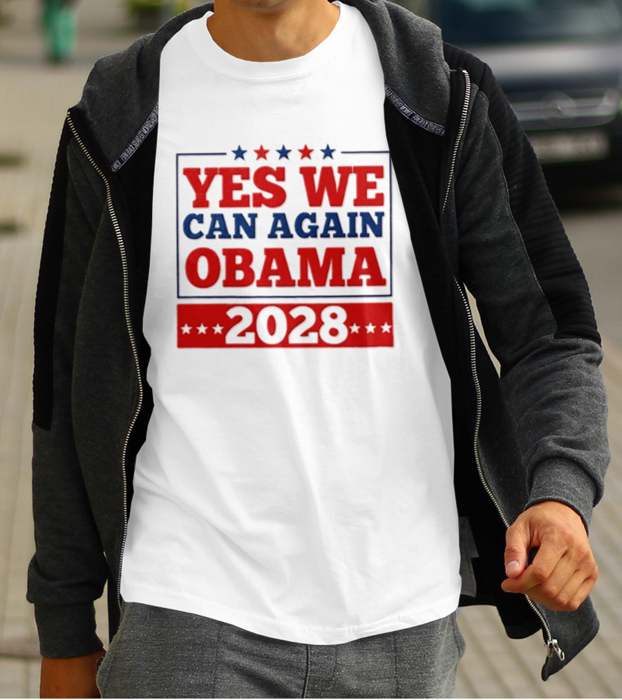 Yes We Can Again Obama 2028 Political Presidential Campaign T-Shirt