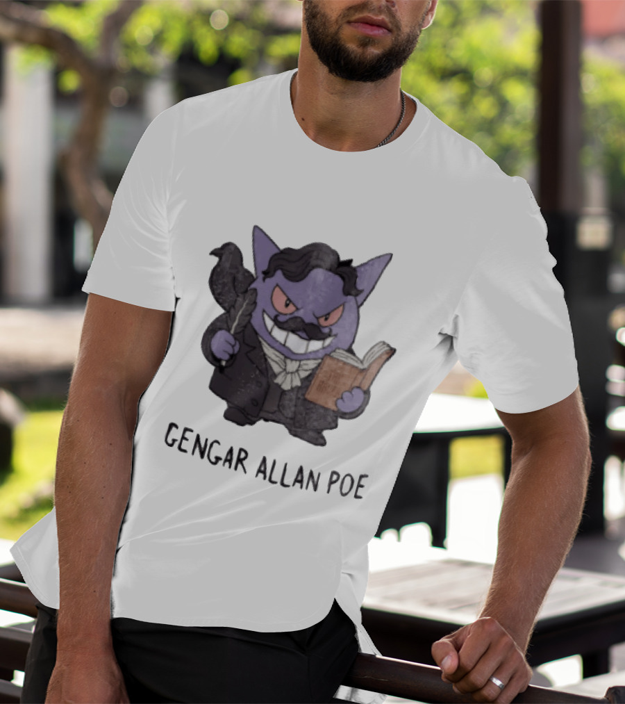 Gengar Allan Poe The Raven Literary Mashup T-Shirt