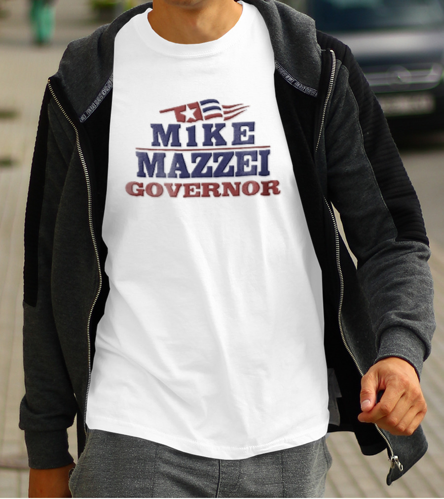 Mike Mazzei Governor Waving Flag Star T-Shirt