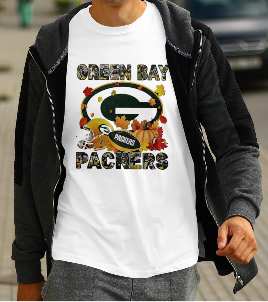 Green Bay Packers Football Fall Pumpkin Autumn 2026 Halloween T-Shirt