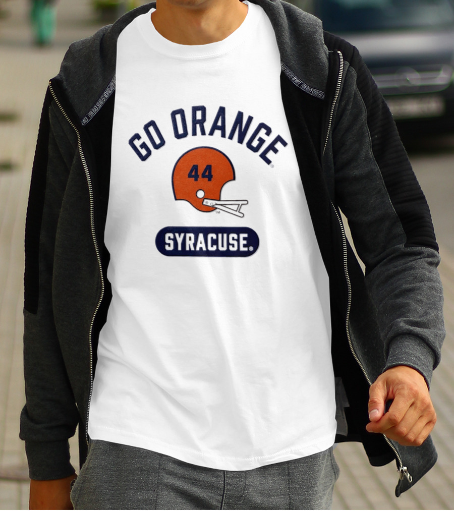 Syracuse Orange 44 Helmet Go Orange T-Shirt