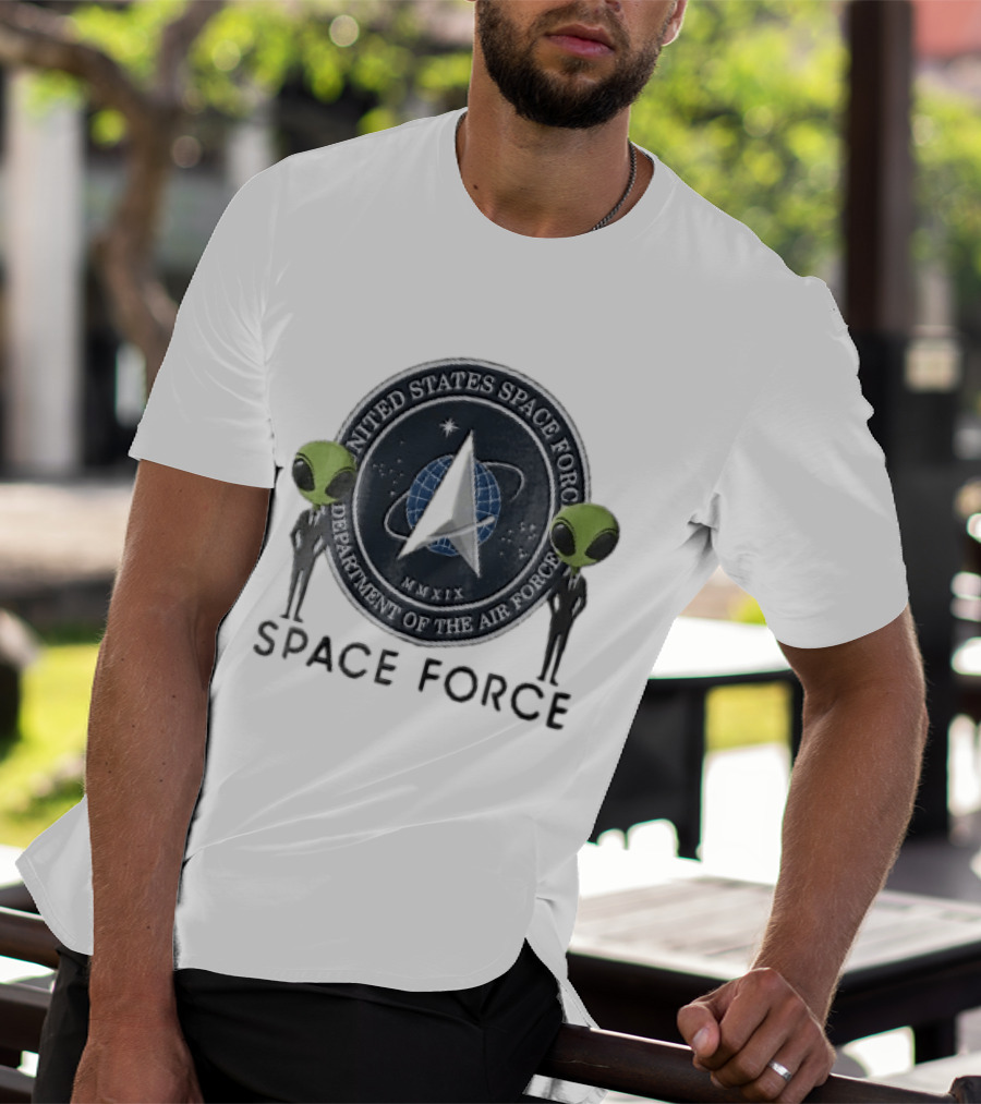 United States Space Force Department Of The Air MMXIX Green Aliens Suits T-Shirt