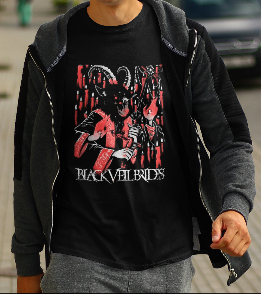 Black Veil Brides Mexico Show 2026 Demon Goat Candles Sept 11 13 2026 T-Shirt