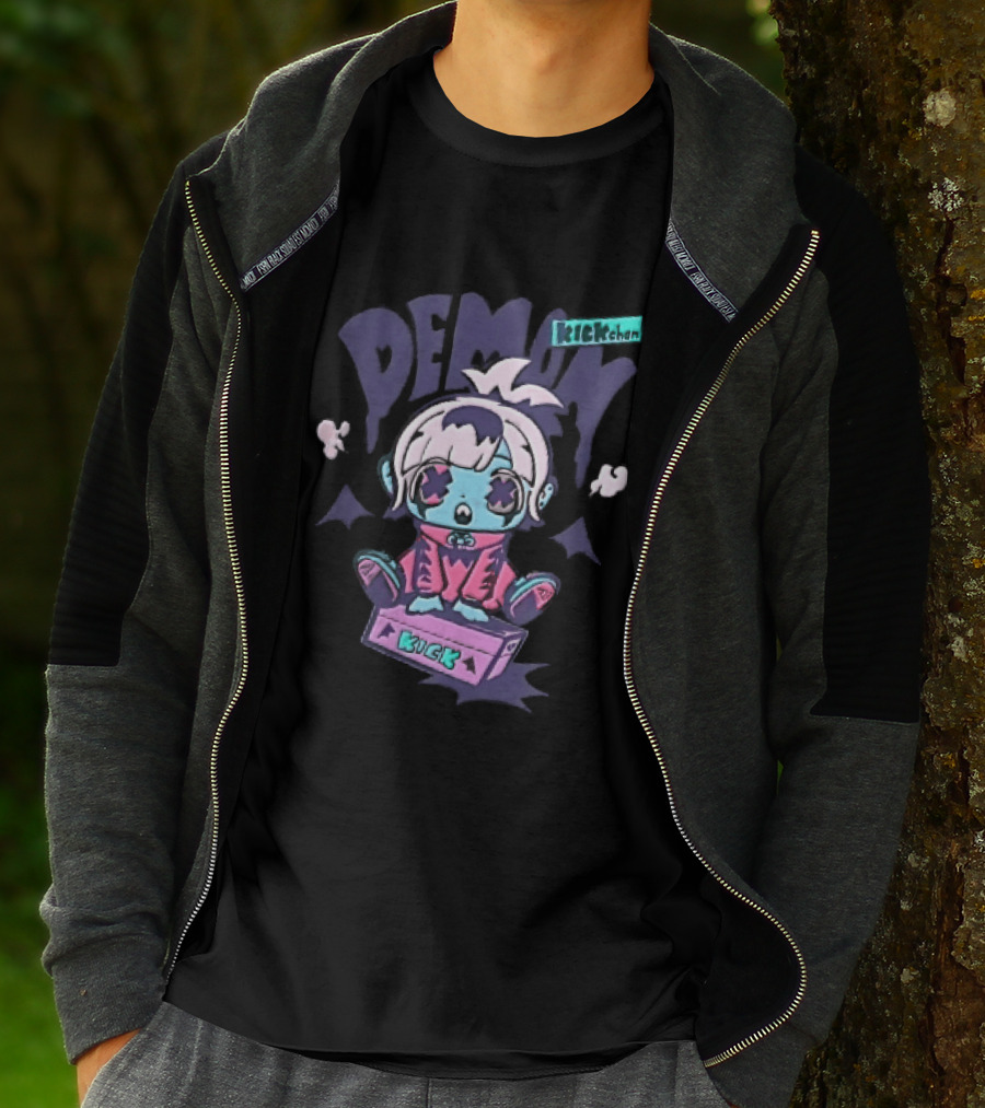 Demon Kick Cartoon Cute Character Pastel Punk Aesthetic T-Shirt