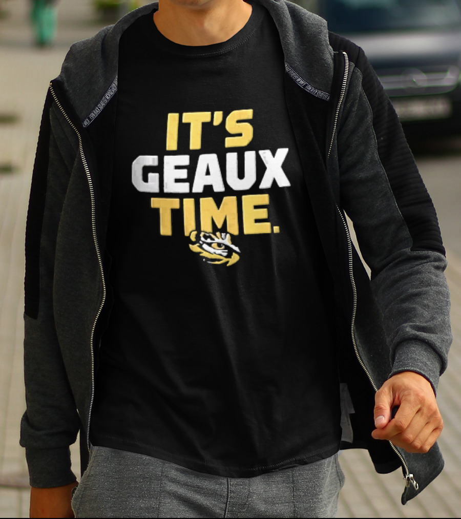 LSU Tigers It's Geaux Time Yellow White Block Eye T-Shirt
