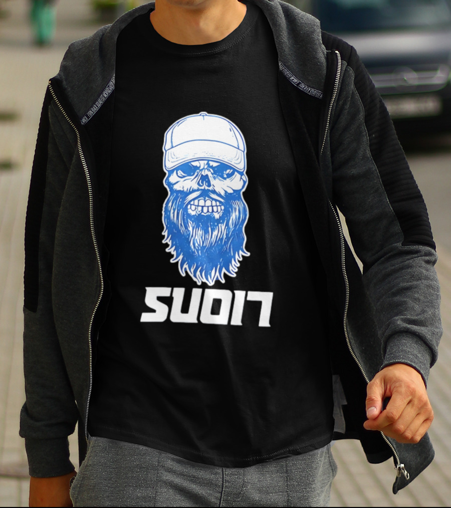 Luke Combs Skull Cap Beard Detroit Lions SUD17 T-Shirt