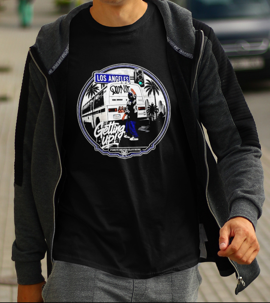 Los Angeles Getting Up Graffiti Dallas Cowboys Forty Seven Clothing T-Shirt