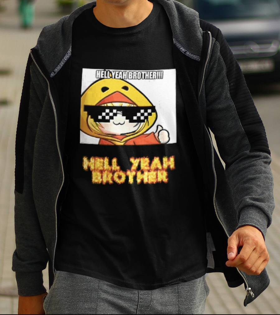 Hell Yeah Brother Cool Duck Meme Sunglasses Fun T-Shirt