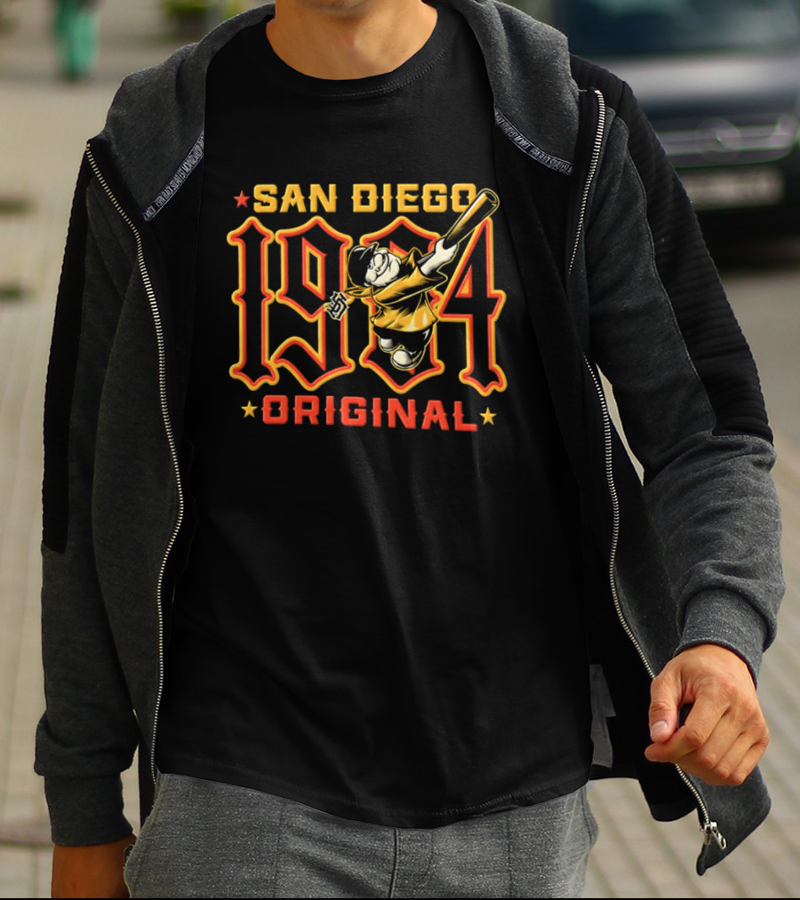 San Diego 1904 Original Retro Baseball Player T-Shirt