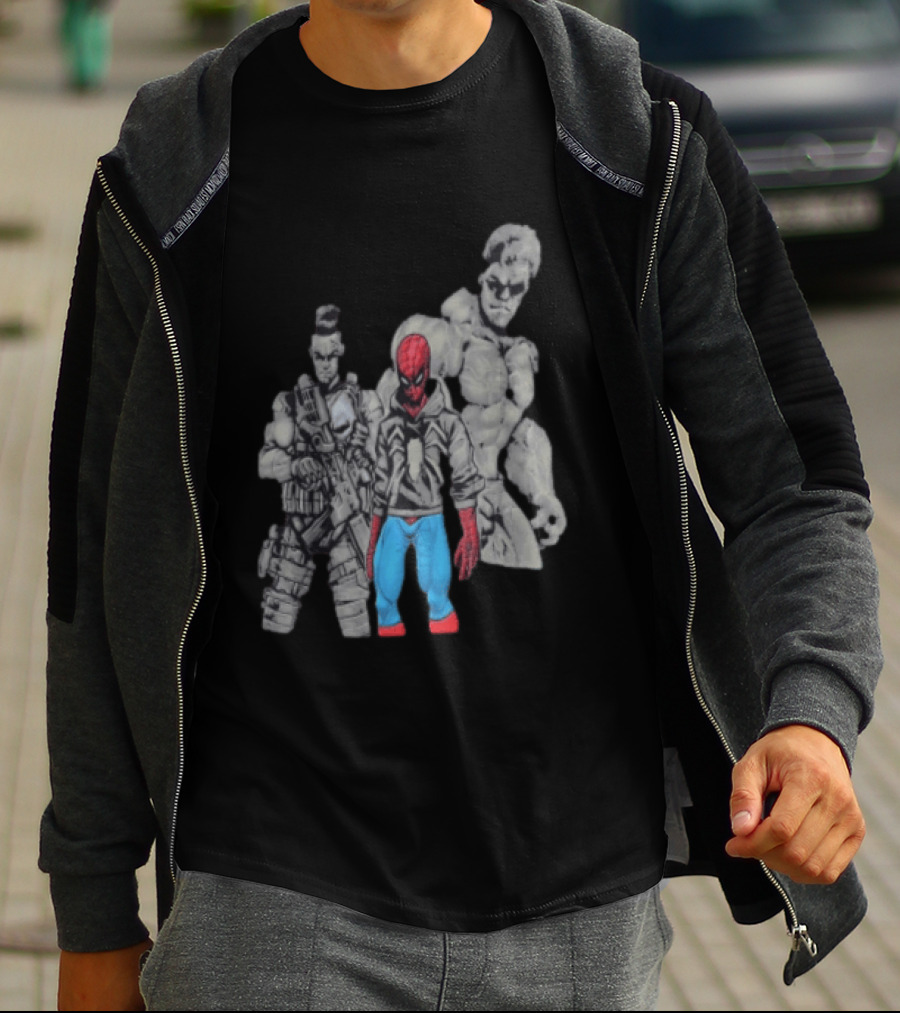 Spider Man The Punisher Hulk Brand New Day Heroes T-Shirt