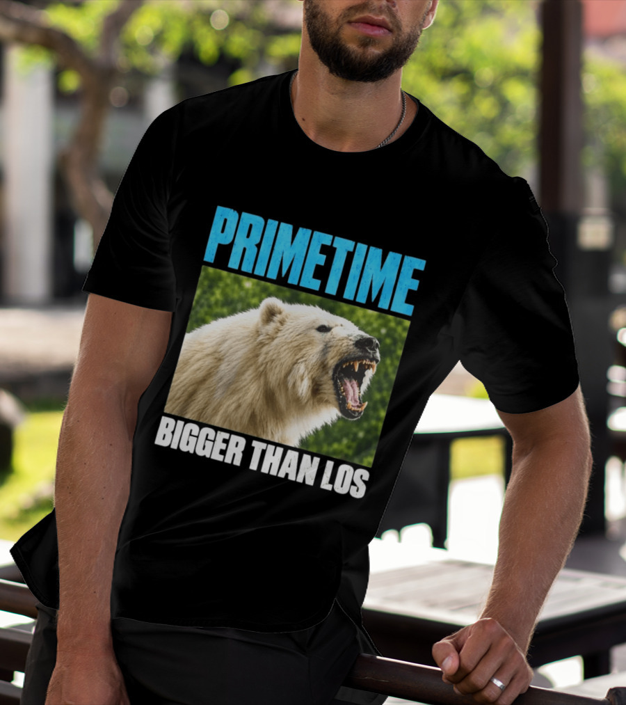 PRIMETIME Bigger Than Los Polar Bear Roaring T-Shirt