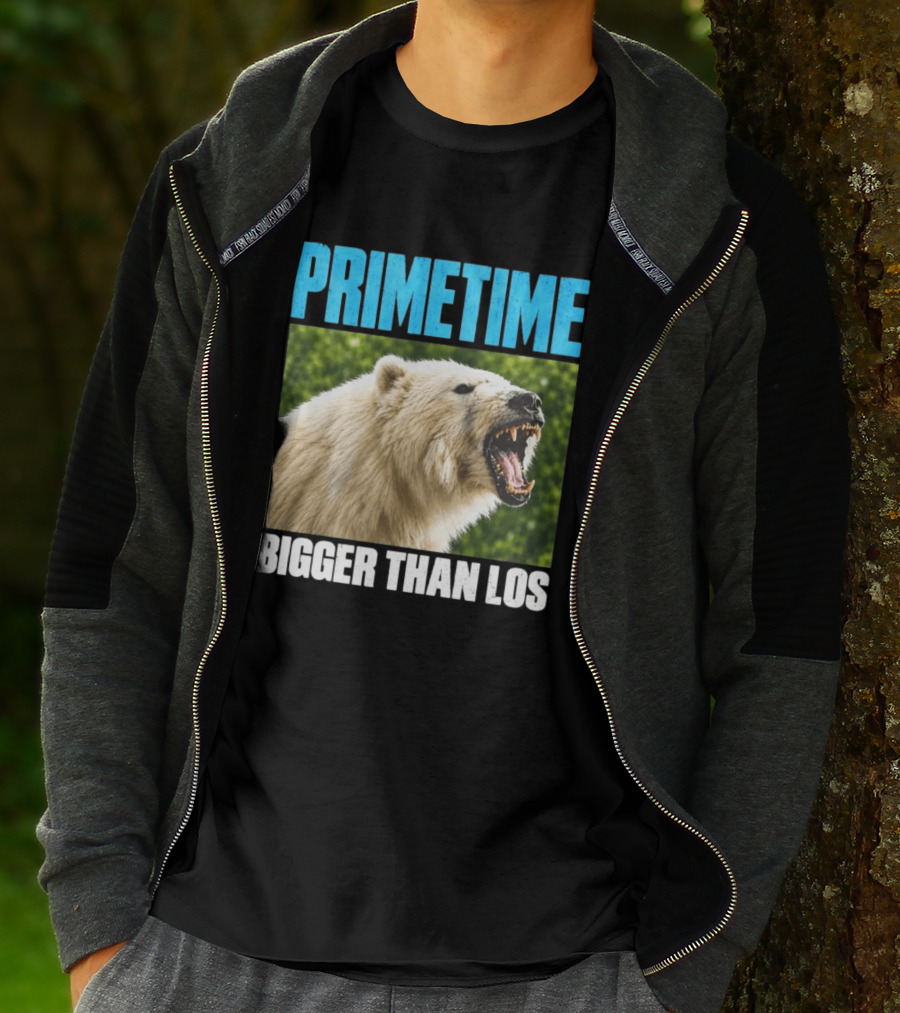 PRIMETIME Bigger Than Los Polar Bear Roaring T-Shirt