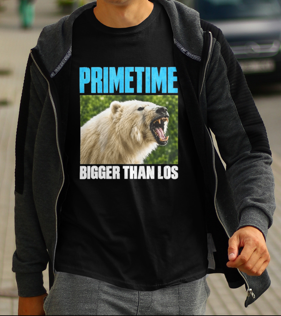 PRIMETIME Bigger Than Los Polar Bear Roaring T-Shirt