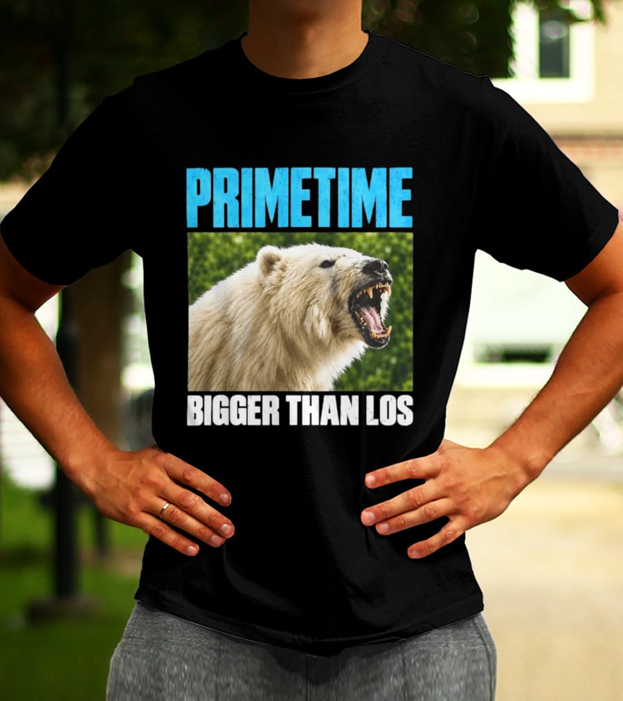 PRIMETIME Bigger Than Los Polar Bear Roaring T-Shirt